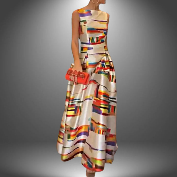 Rora - Maxi Vestido Geométrico