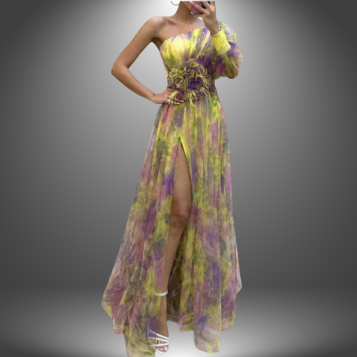 Isadora – vestido asimétrico elegante