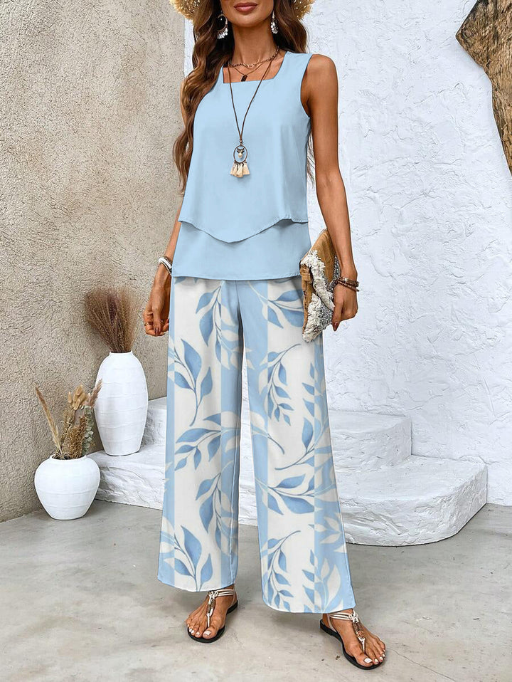 Arthea - Pantalón elegante con top a juego de regalo