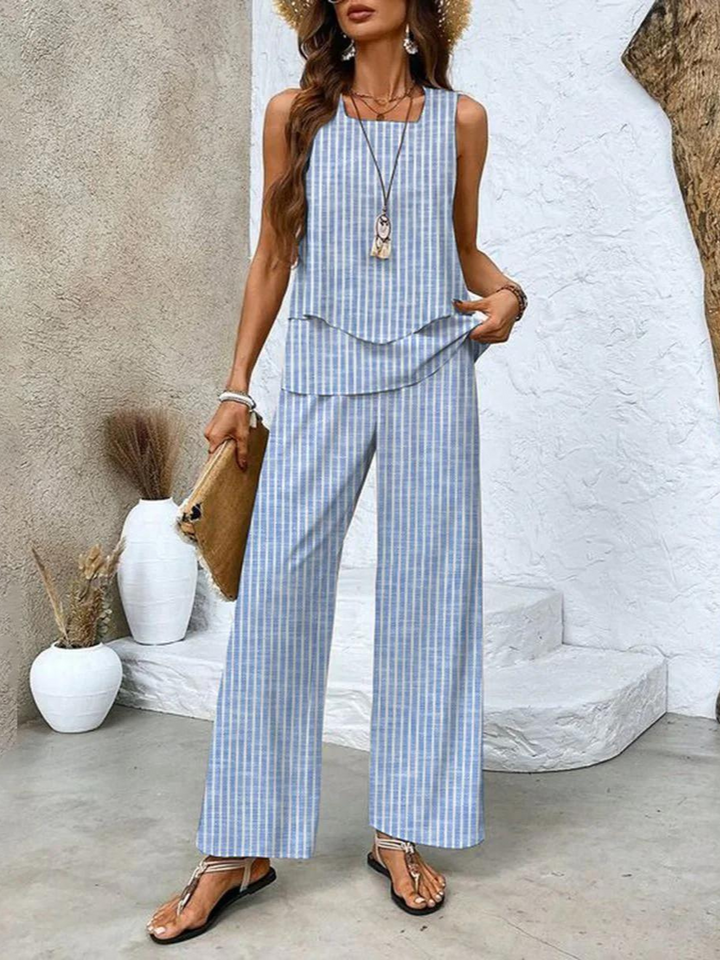 Arthea - Pantalón elegante con top a juego de regalo