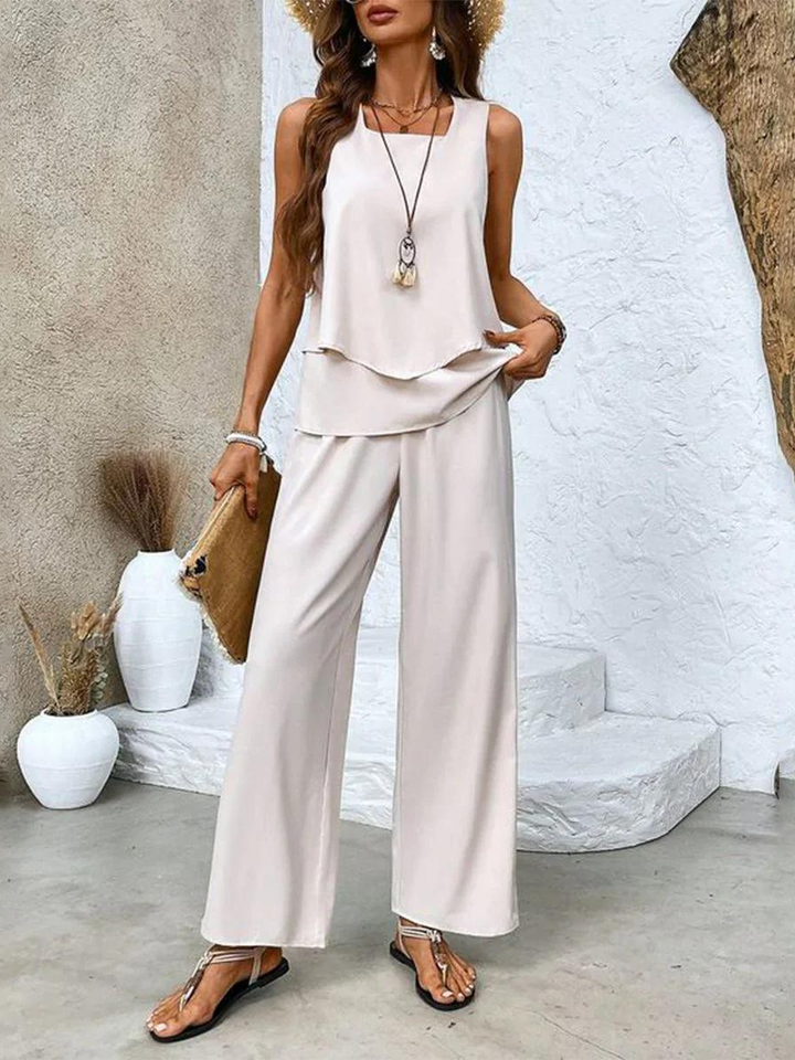 Arthea - Pantalón elegante con top a juego de regalo