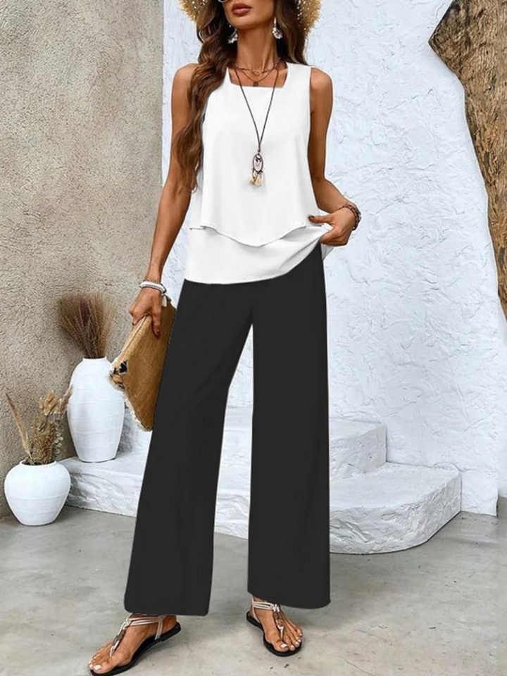 Arthea - Pantalón elegante con top a juego de regalo