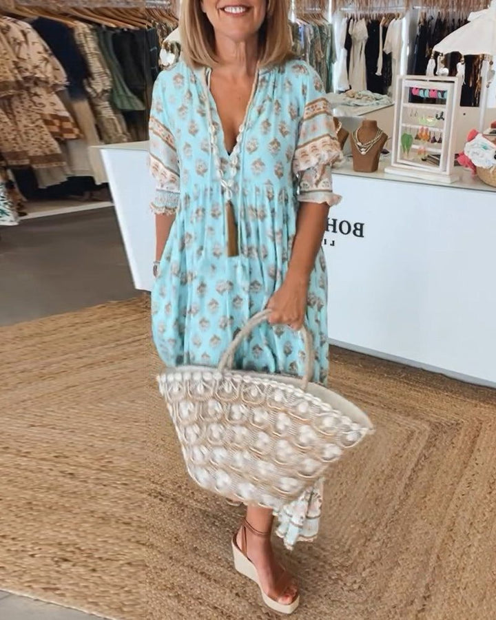 Sheila - Vestido casual estampado