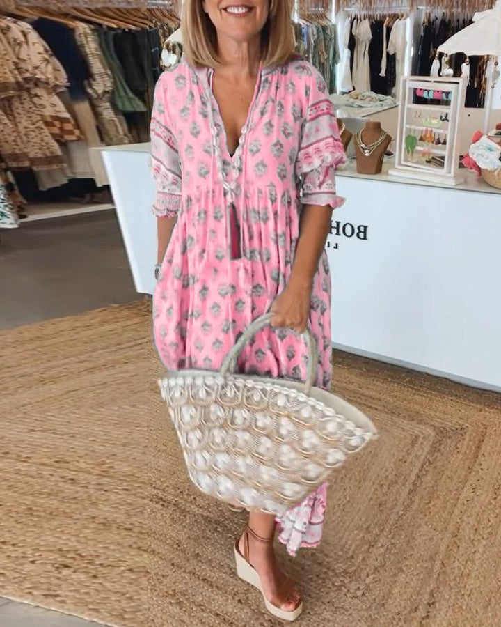 Sheila - Vestido casual estampado