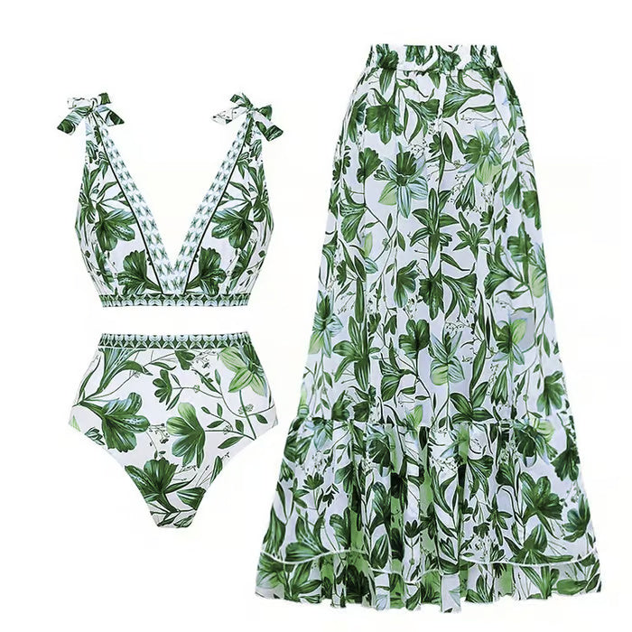Trishia - Traje de baño reversible con hombros anudados