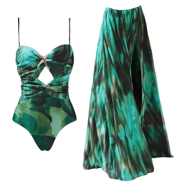 Fiona - Conjunto de baño con estampado de estrellas de mar