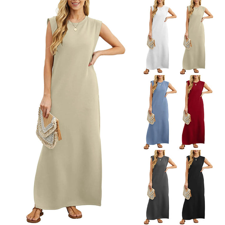 Alna - Vestido largo fluido antiarrugas