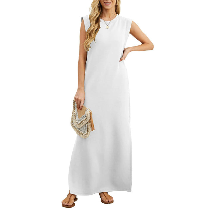 Alna - Vestido largo fluido antiarrugas