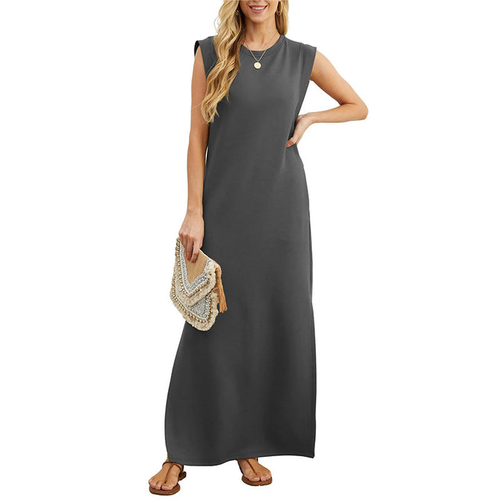 Alna - Vestido largo fluido antiarrugas