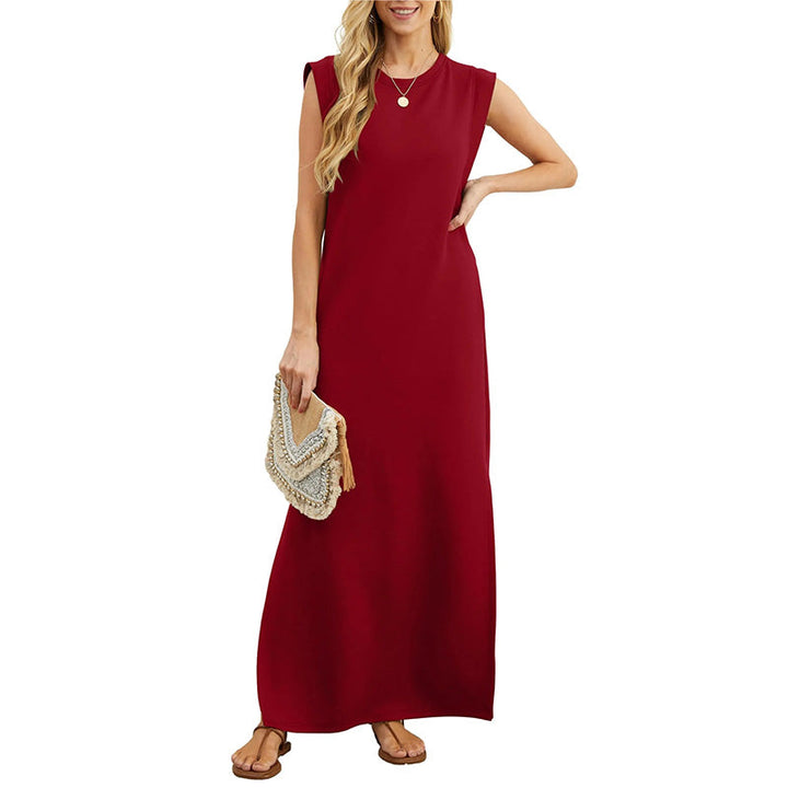 Alna - Vestido largo fluido antiarrugas